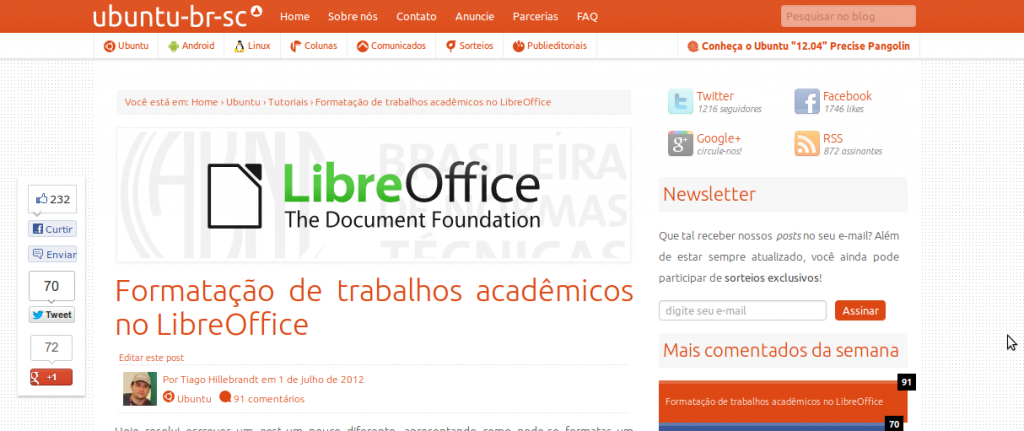 Ubuntu-BR-SC LoCo Team Blog Launches New Visual Identity