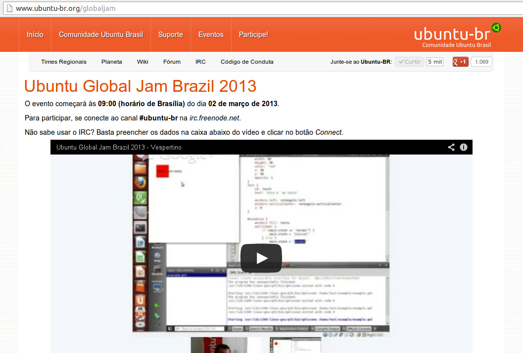 Ubuntu Global Jam Brazil 2013